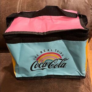 NWOT Coca-Cola Vibrant Cooler Bag with Rainbow Design